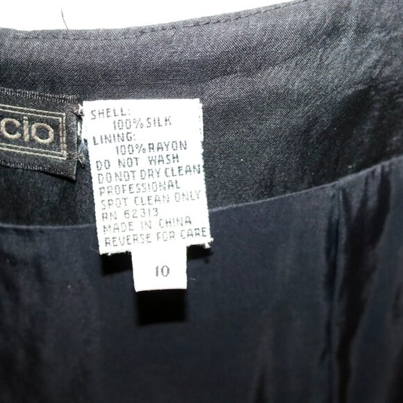 Y2K 80s Beaded Sequin Cocktail Miniskirt, Black & Gold Party Miniskirt - Picture 15 of 16